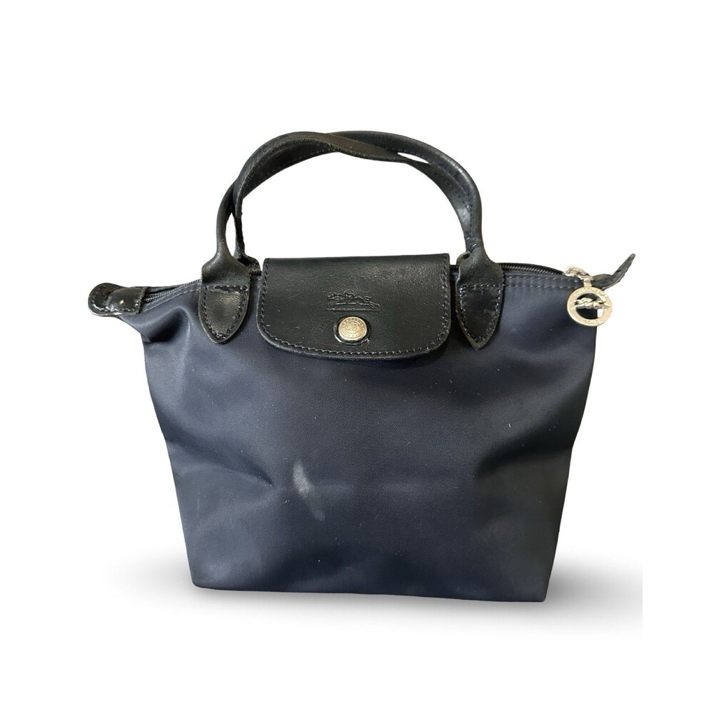 longchamp le pliage black small tote